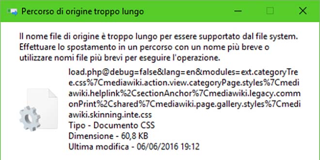 Come eliminare i problemi dei nomi di file troppo lunghi